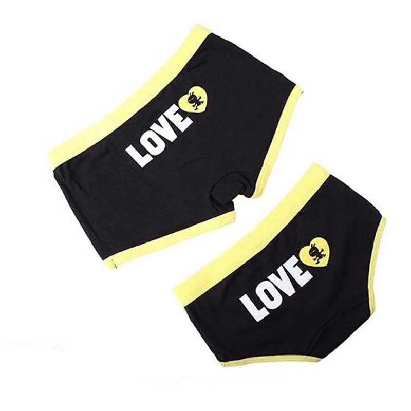 Cotton Couple Panties Underwear Men Boxers Shorts Women Lingerie Homme Cuecas Gay Calzoncillos Sexy Male Lady Underpants  (8)