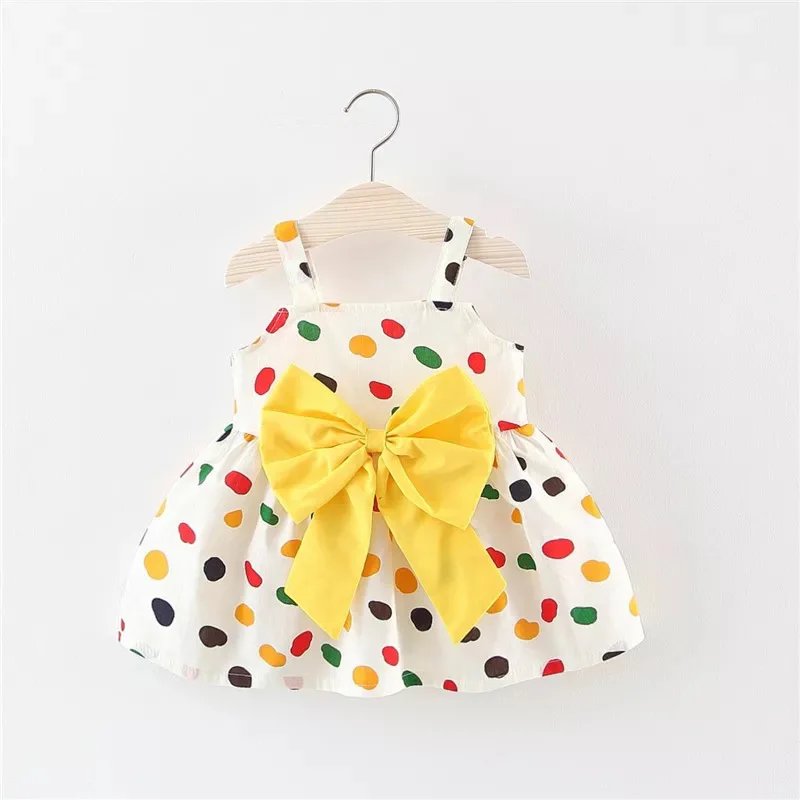 BNWIGE/новое летнее платье для маленьких девочек; вечерние платья для дня рождения; хлопковая одежда в горошек для девочек; платье для крещения; Vestido; Повседневное платье принцессы - Цвет: 12