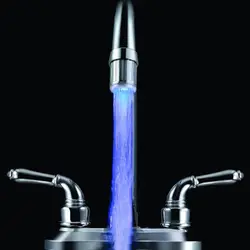 Фантастические автоматически Glow светодио дный кран Температура Сенсор света RGB 3 цвета Душ Кухня водопроводной воды