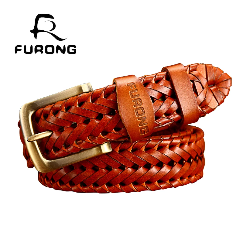 

Designer Made Leather Belts for Unisex 4 Color Fashion Pin Buckle Belts Women's Genuine Leather Weaven Belts Real Cow Leather