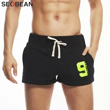 Seobean мужские повседневные шорты, хлопковые спортивные штаны для фитнеса, короткие летние шорты для бега, Мужская домашняя одежда, горячие шорты Gymi