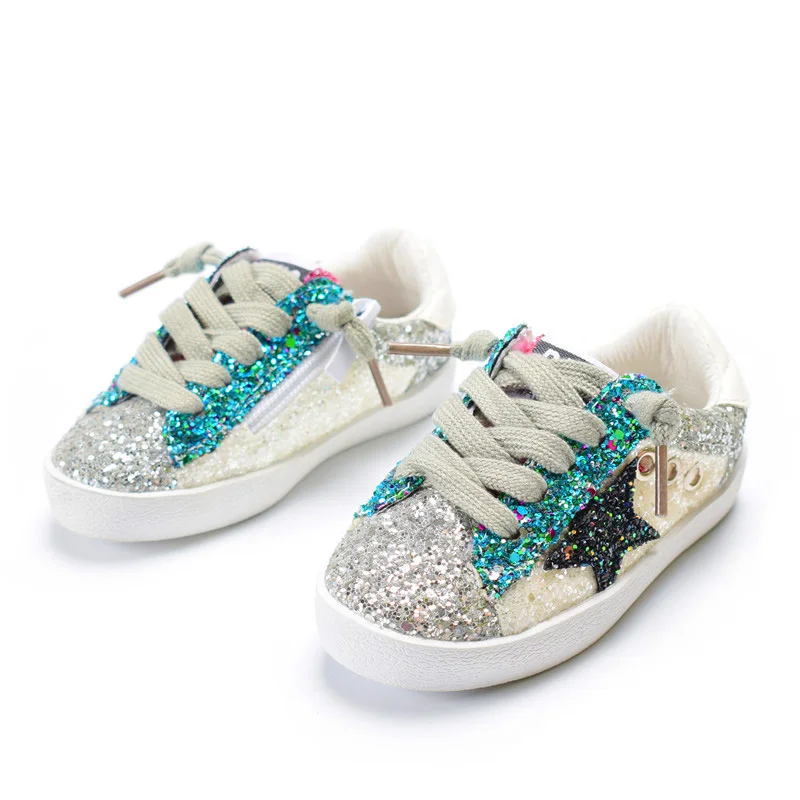 Comprar DIMI 2018 de moda los zapatos de los niños niñas Casual Zapatos de deporte brillantes lentejuelas de bebé transpirable zapatillas de deporte de los niños zapatos para niña