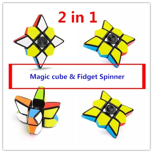

Stress Relief Fidget Spinner combo 1x3x3 fidget magical cube 2 in 1 educational toy for children best gift free shipping