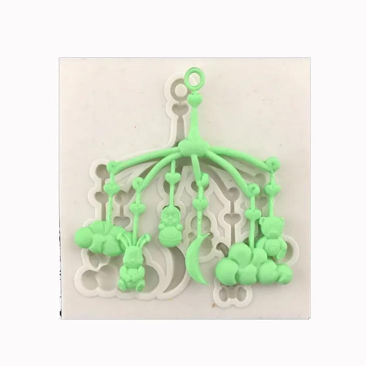 rabbit bear moon silicone fandont mold Silica gel moulds cloud