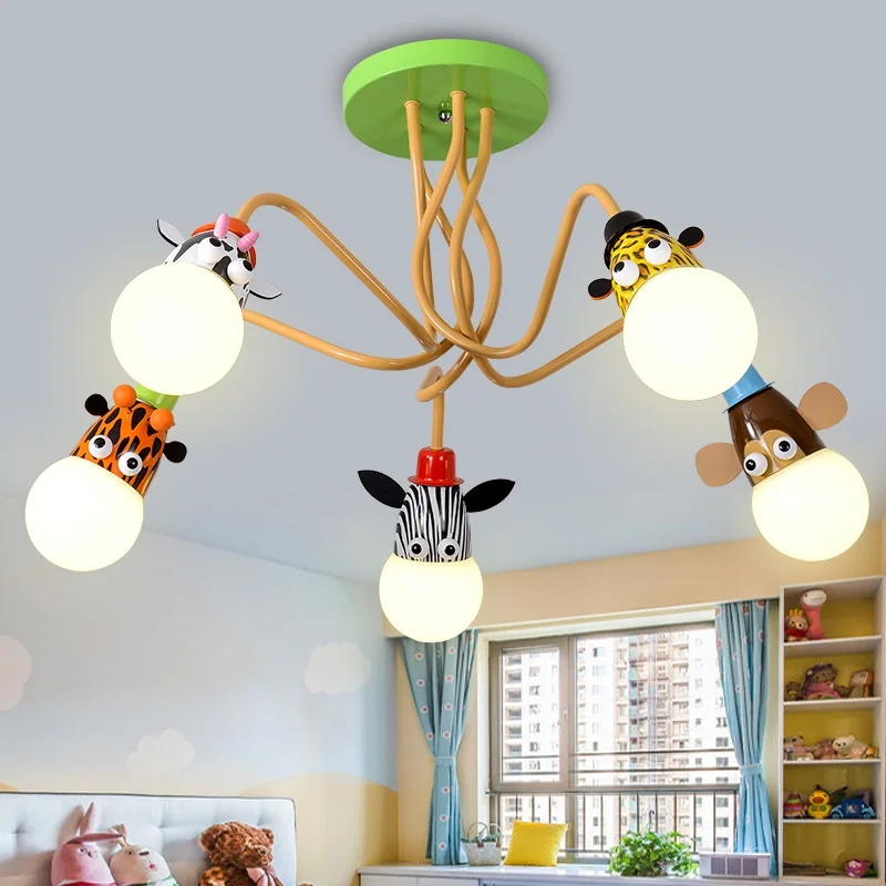 Modern LED Creative Cartoon and fashion Eye Protection Boys Girls Bedroom Children's room study Ceiling Light | Лампы и освещение