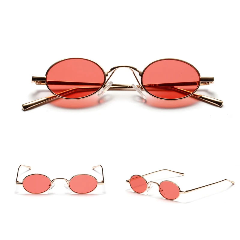 small oval retro sunglasses men details (5)