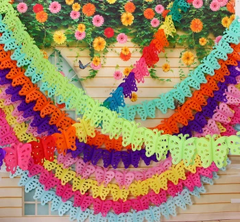 

200pcs Butterfly Paper Lahua Birthday Party Decorations Kids Wedding Decor New Festival Supplies Stage Background