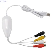 USB2.0 Карта видеозахвата, аналоговый преобразователь видео аудио цифровой формат, для мытья окон и MAC с снимком ключа