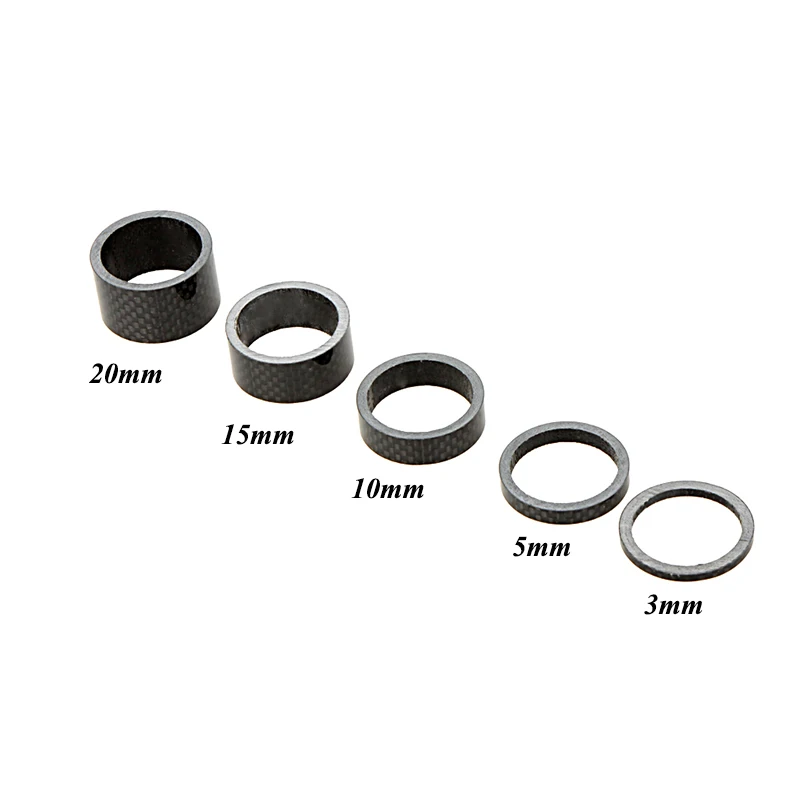 4pcs 28.6mm 3K Bicycle Headset Spacer MTB Bike Front Stem Fork Spacer Washer