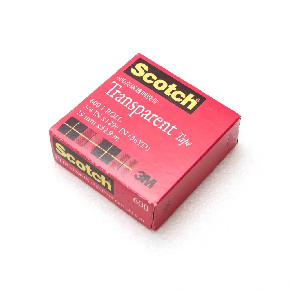 

3M Scotch 3 boxes a lot high-clarity excellent holding power adhesive tape quality oldness test long aging office tape 600-3/4