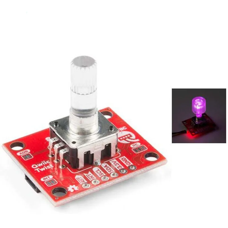 

1 pcs x DEV-15083 Accessories Qwiic Twist - RGB Rotary Encoder Breakout Board