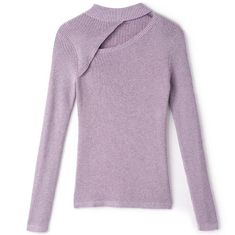 2018 New Sweater Half-high Round Neck Bottoming Shirt Slim Solid Color Fashion Bottoming Sweater vestidos