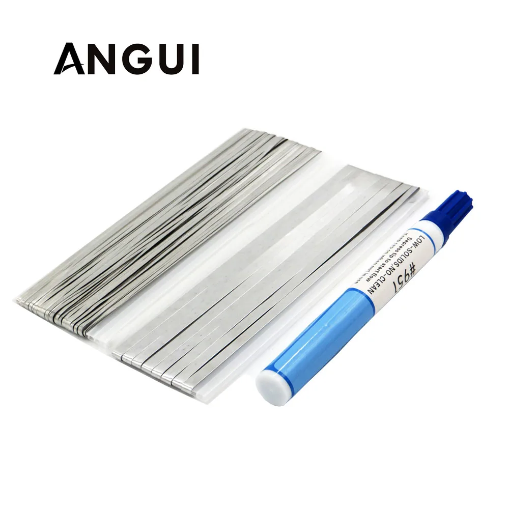 

20 Meters Tabbing Tab Wire + 2 Meters PV Ribbon Bus Wire + 1pc 951 Soldering Rosin Flux Pen For DIY Soldering Solar Cell Panel