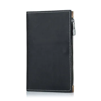 

Genuine Leather Large Capacity Passport Holder Multifunction Crazy Horse Color Cover For Passport with Sim Zipper Pocket