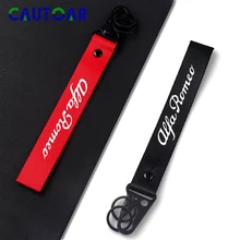 Автомобильный Стайлинг для ALFA ROMEO эмблема нейлоновый брелок для ключей в виде троса брелок для ALFA ROMEO 147 156 159 166 Giulietta Spider аксессуары GT