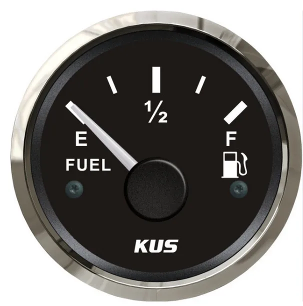 

KUS 52mm Fuel level gauge fuel level meter 240-33 ohm signal black faceplate for boat yacht universal car truck