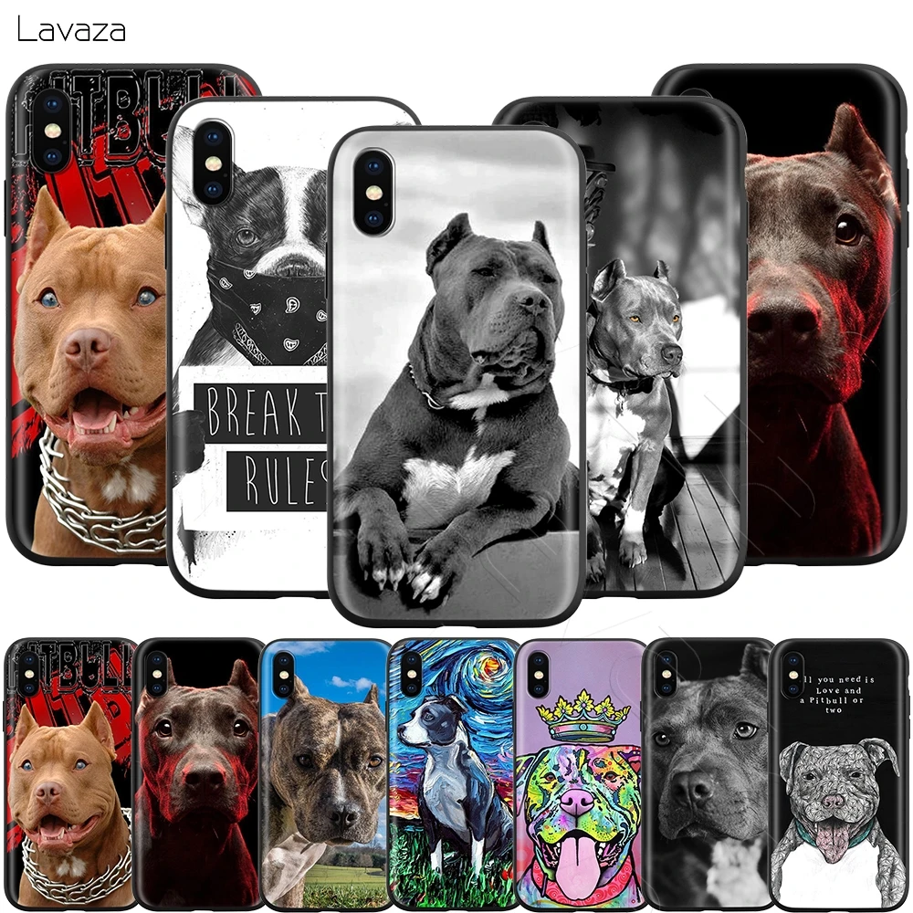 Lavaza Pit Bull Lovely Pet Dog Pitbull Case for iPhone 11 Pro XS Max XR X 8 7 6 6S Plus 5 5s se |