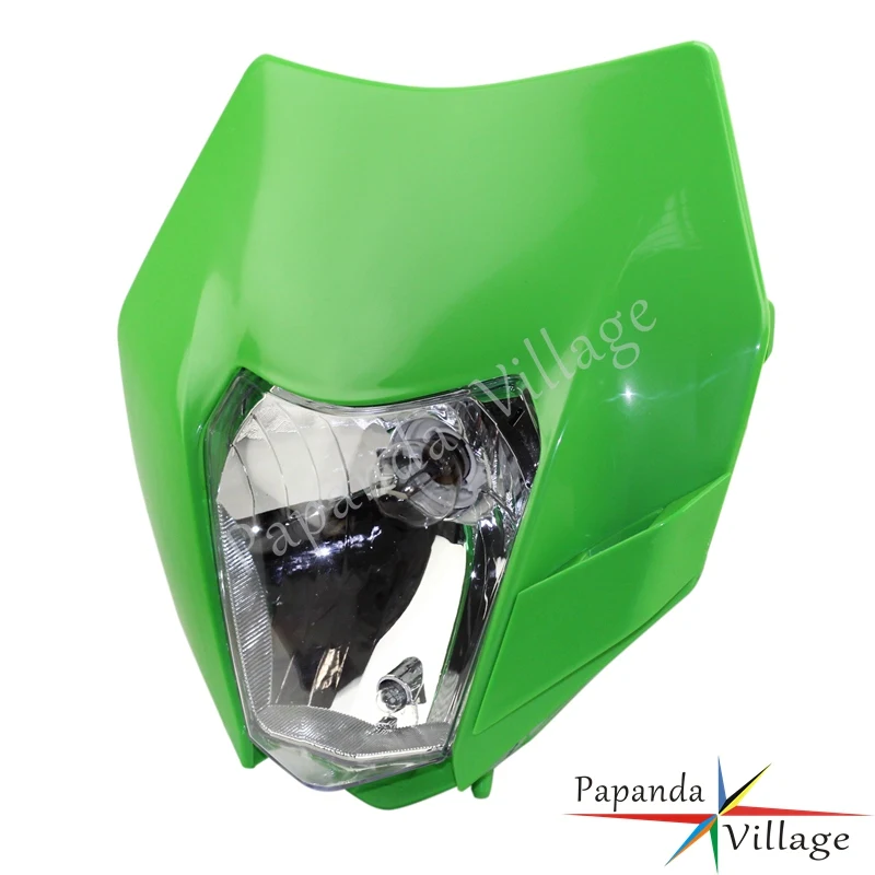 Papanda мотоцикл зеленый Dirt Bike двойные спортивные фары головной свет для Kawasaki KLX 110 125