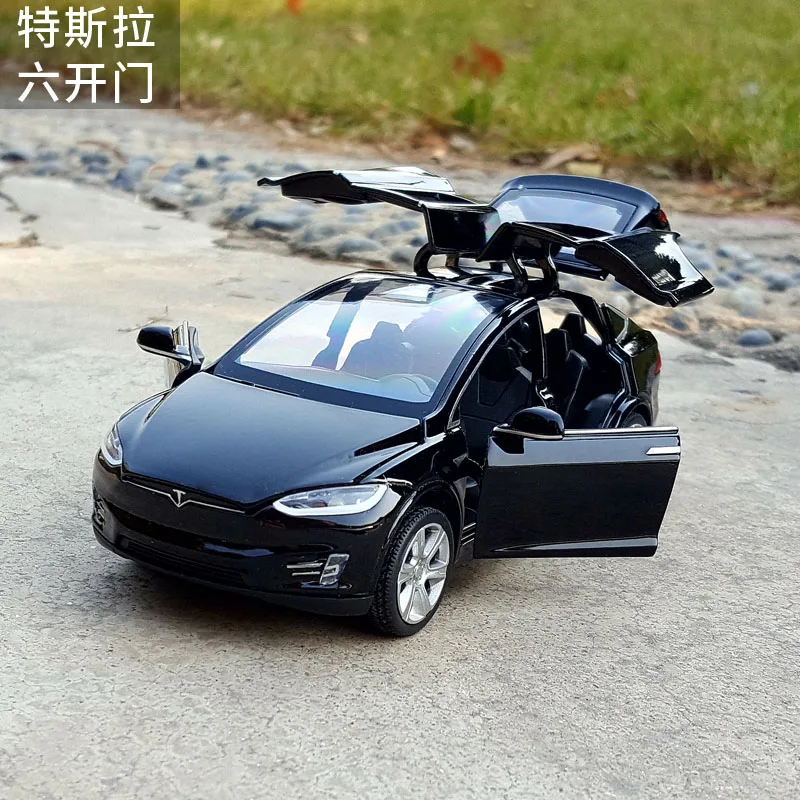 Новинка 1:32 Tesla модель X автомобиля из сплава Литые и игрушечные автомобили