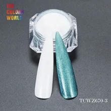 TCWZ670-3 отличный эффект зеркальный пигмент зеленый, красный цвет пудра с жемчужным блеском смена цвета волшебный пигмент