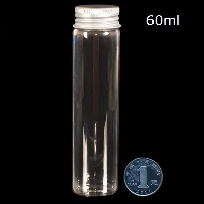 Упаковка из 5 шт алюминиевая крышка прозрачные стеклянные бутылки конфеты печать дозирования благовоний Дрифтинг Желая бутылка - Цвет: 60ml