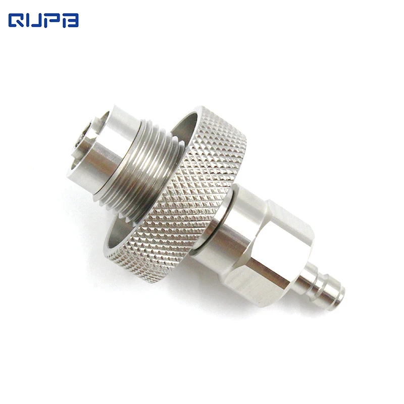 QUPB Paintball 300BAR DIN Valve with Male Quick Plug Stainless Steel