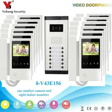 Yobang Security Wired font b Waterproof b font Camera 4 3 Inch Color Villa Video Intercom