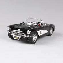 Maisto 1:18 литья под давлением автомобиля 1957 Corvette Roadster купе черный классические автомобили сплав автомобиль металлический коллекционные модели игрушки для подарка