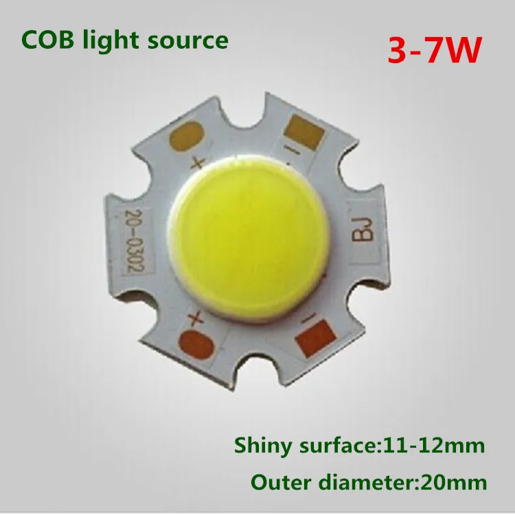 10 шт. COB 3 Вт 5 7 led cob Чип 240 1200 лм боковые 11 20 мм точечные светильники чип на плате