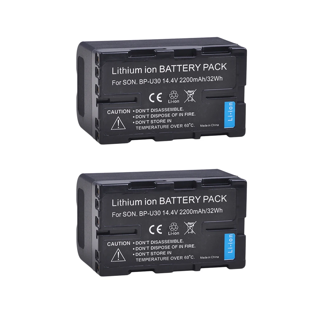 

2PCS 2200MAH BP-U30 BP U30 BPU30 replacement Battery for Sony BP-U60 PMW-100 PMW-150 PMW-160 PMW-200 PMW-300 PMW-EX1 PMW-EX1R