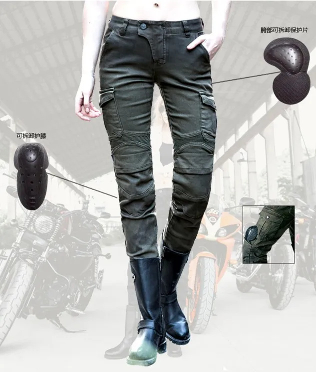 

Free shipping 2017 Army Green Jeans Uglybros Motorpool Ubs06 Jeans Motorcycle Trousers Racing Pants Moto Pants size:25 26 27