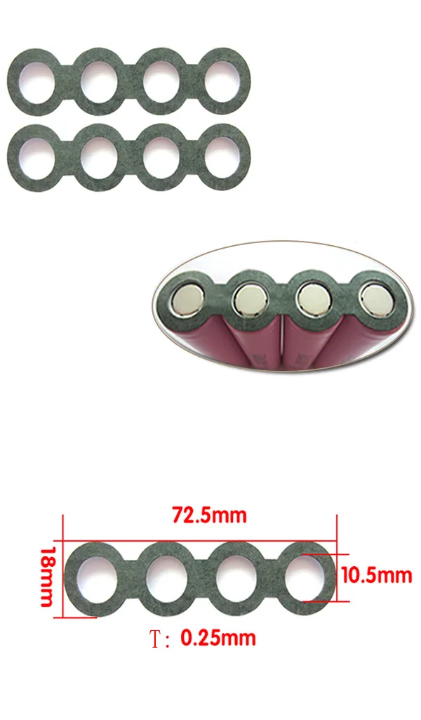 10 шт./много 18650 изоляционные pad защиты аккумулятора Pad одной площадки