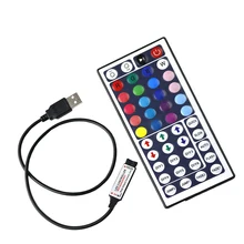 1 шт. USB RGB светодиодный пульт управления 44 клавиши RF беспроводной мини пульт дистанционного управления DC5V 12A для 3528 5050 SMD RGB светодиодный светильник JQ