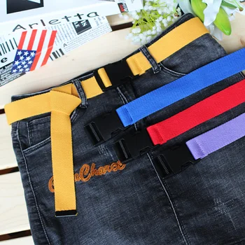 

Nylon Canvas Women's Belt Plastic Buckle Tactic Belt 3.2cm x 120cm