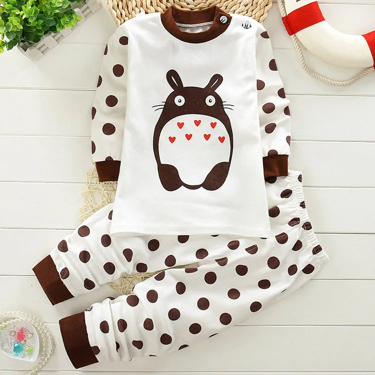 

2019 new Pajamas Kids Cotton sleep set Baby boy girl printing Pajamas T-shirt+pants 2-pieces sleepwear age infant baby