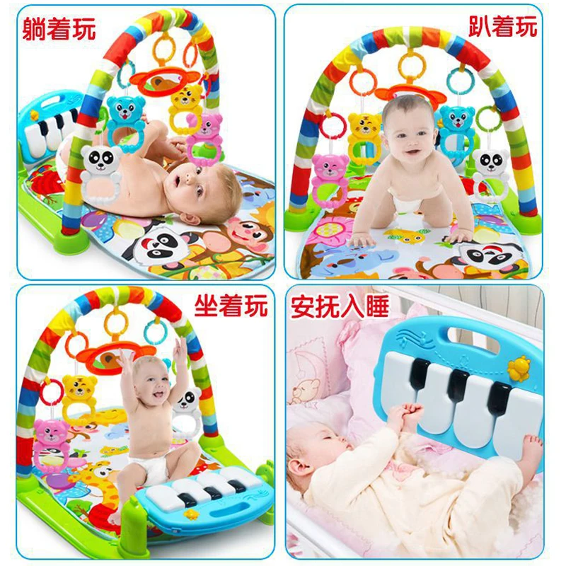 Baby Soft Playmat Piano Musical Sleep Lullaby Activity Fitness Gym Mat Kid Sleeping Safety Blanket Christmas Gift for Boy Girl