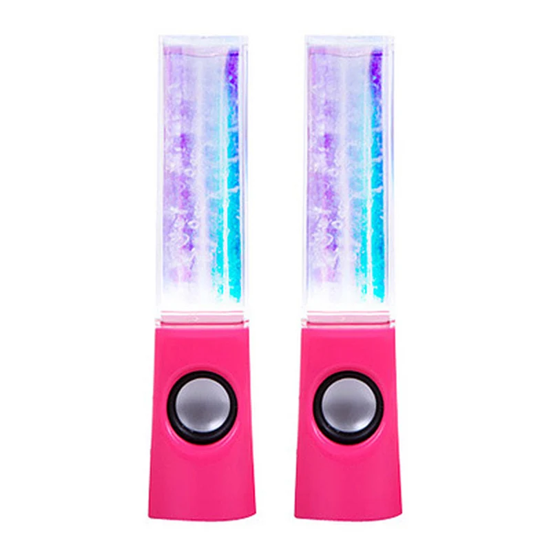 Беспроводной танцующий водный динамик светодиодный светильник Фонтан Динамик домашние вечерние NK-Shopping - Цвет: Розовый