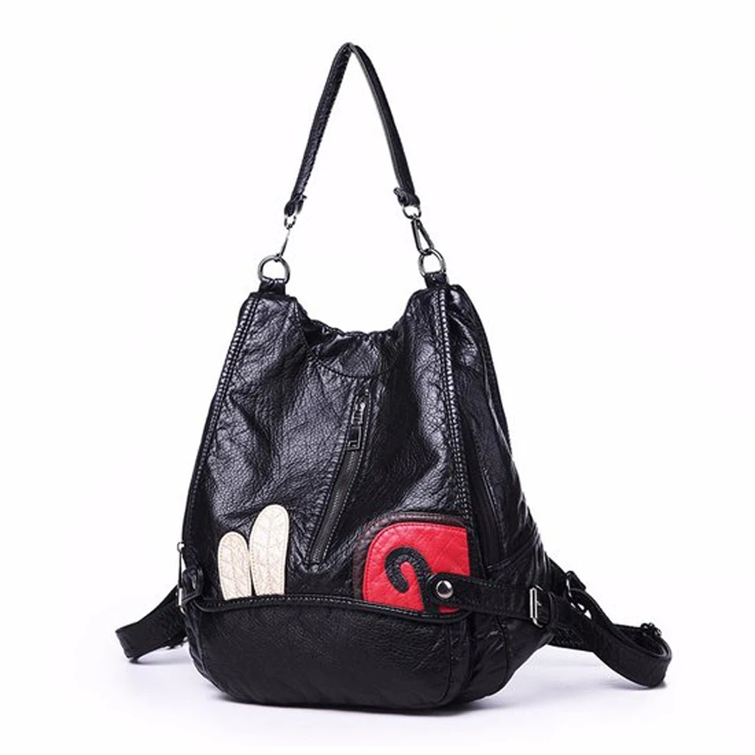 Рюкзак, настоящий мягкий женский рюкзак из искусственной кожи, женский модный рюкзак с ремешком, сумка для ноутбука, повседневный рюкзак для школьниц