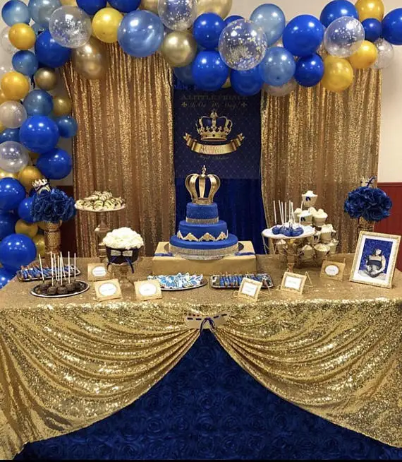 Custom Gold Prince Crown Blue Photo Backdrop High Quality Of Royal Blue Birthday Decorations Custom Gold Prince Crown Blue Photo Backdrop High Quality Of Royal Blue Birthday Decorations