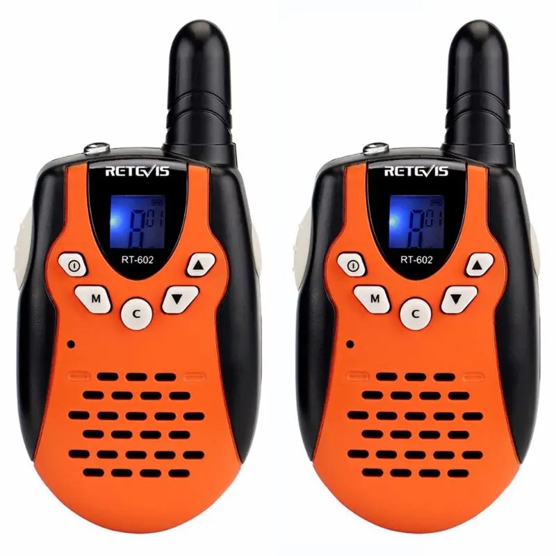

RETEVIS 2pcs Children Walkie Talkie For Kids RT602 0.5W PMR 8/22CH PTT Flashlight Rechargeable Battery Mini 2 Way Radio RT-602