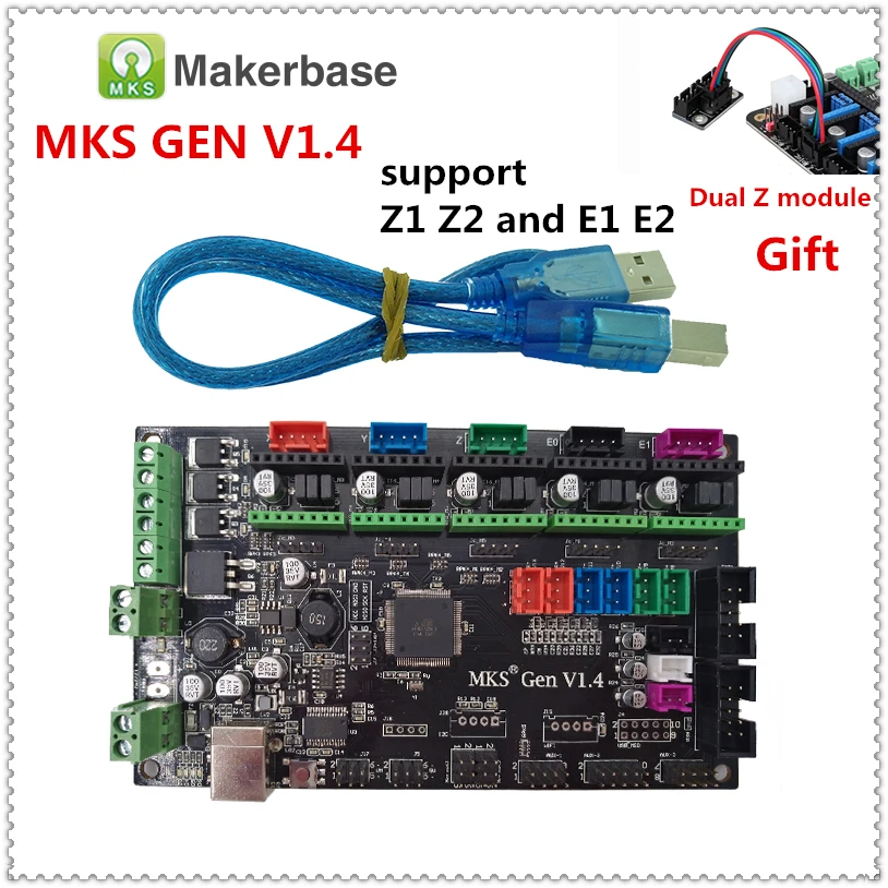 Makerbase MKS Gen V1.4 материнская плата 4 слоя PCB Ramps 1,4 Mega 2560 интегрированная плата управления Поддержка шагового драйвера