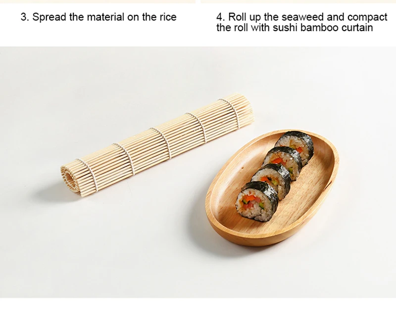 1 шт. приспособление для суши бамбуковая сворачивающаяся Подставка под прибор DIY рисовый онигири роллер Куриный Рулет ручная работа кухня японский суши инструменты
