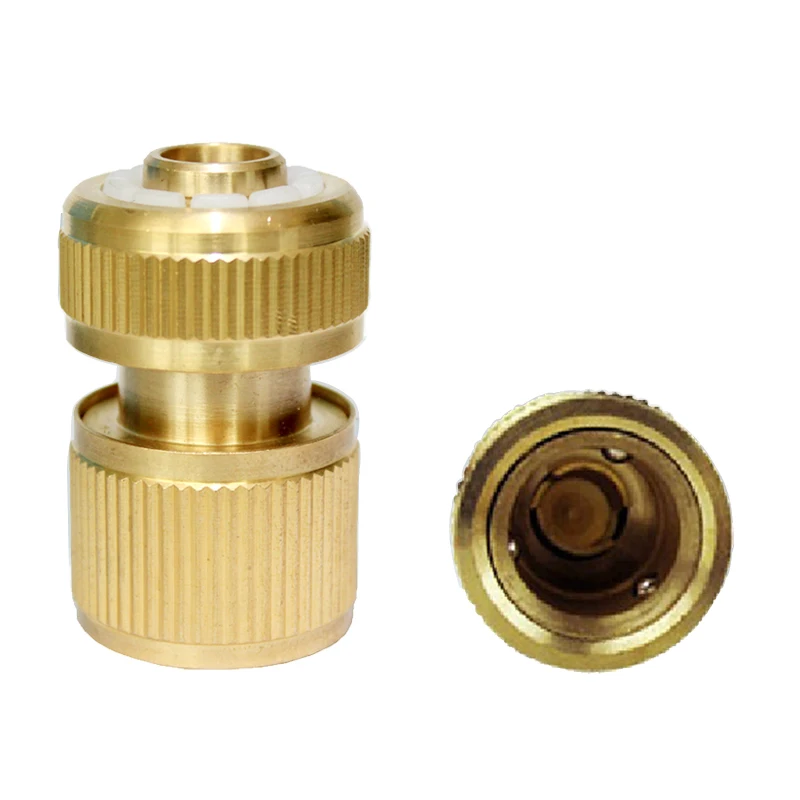 2pcs 1/2" Copper Hose End Connectors Water Pipe Connector Garden