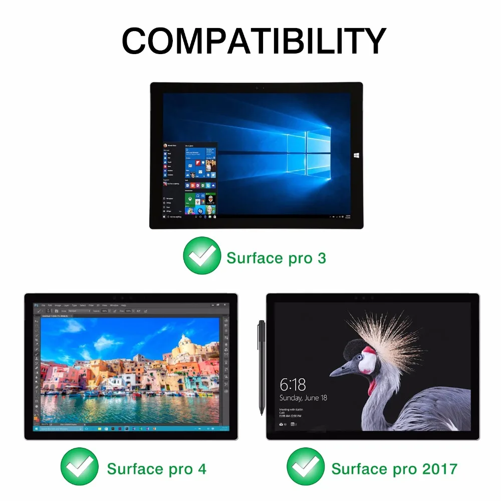 Чехол для Microsoft Surface Pro 7/Pro 6/Surface 5 (Pro 2017)/Pro 4 Сверхтонкая Беспроводная Bluetooth