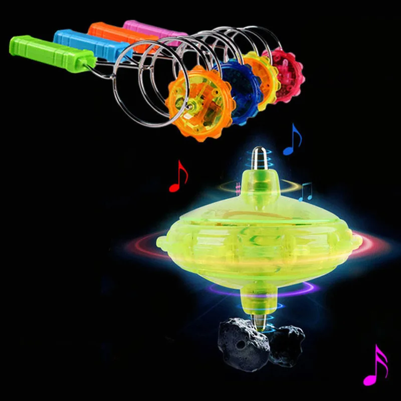 

1Pcs Colorful Gyro Flash Light-emitting Red Line Gyro Magic Music Gyroscope Gifts Stress Relief Toy Collection Funny Kids Toy