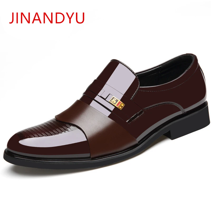 

Big Dress Size 48 Formal Loafers Men Dress Leather Shoes Slip On Fashion Male Formal Oxford Shoes Pointy Wedding Shoes For Men