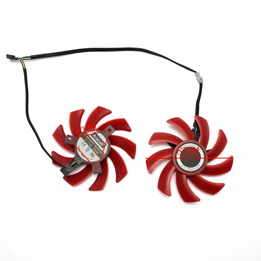 2PCS/lot 85MM FDC10H12S9-C FY09010H12LPB Cooler Fan Replace For HIS XFX RX 570 RS R9 285 390X RX580 Graphics Video Card Cooling