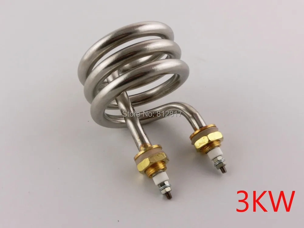 AC 220V 3KW Spiral Stainless Steel Immersion Heater Distiller Heating