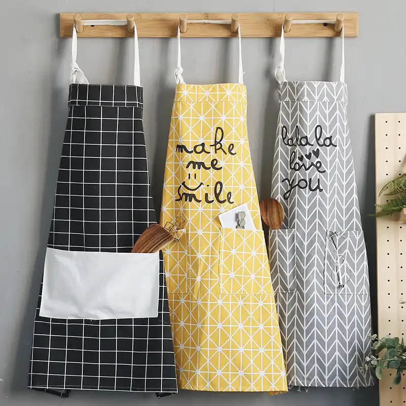 Nordic Style All Cotton Fabric Apron Oil Proof Cleaning Apron