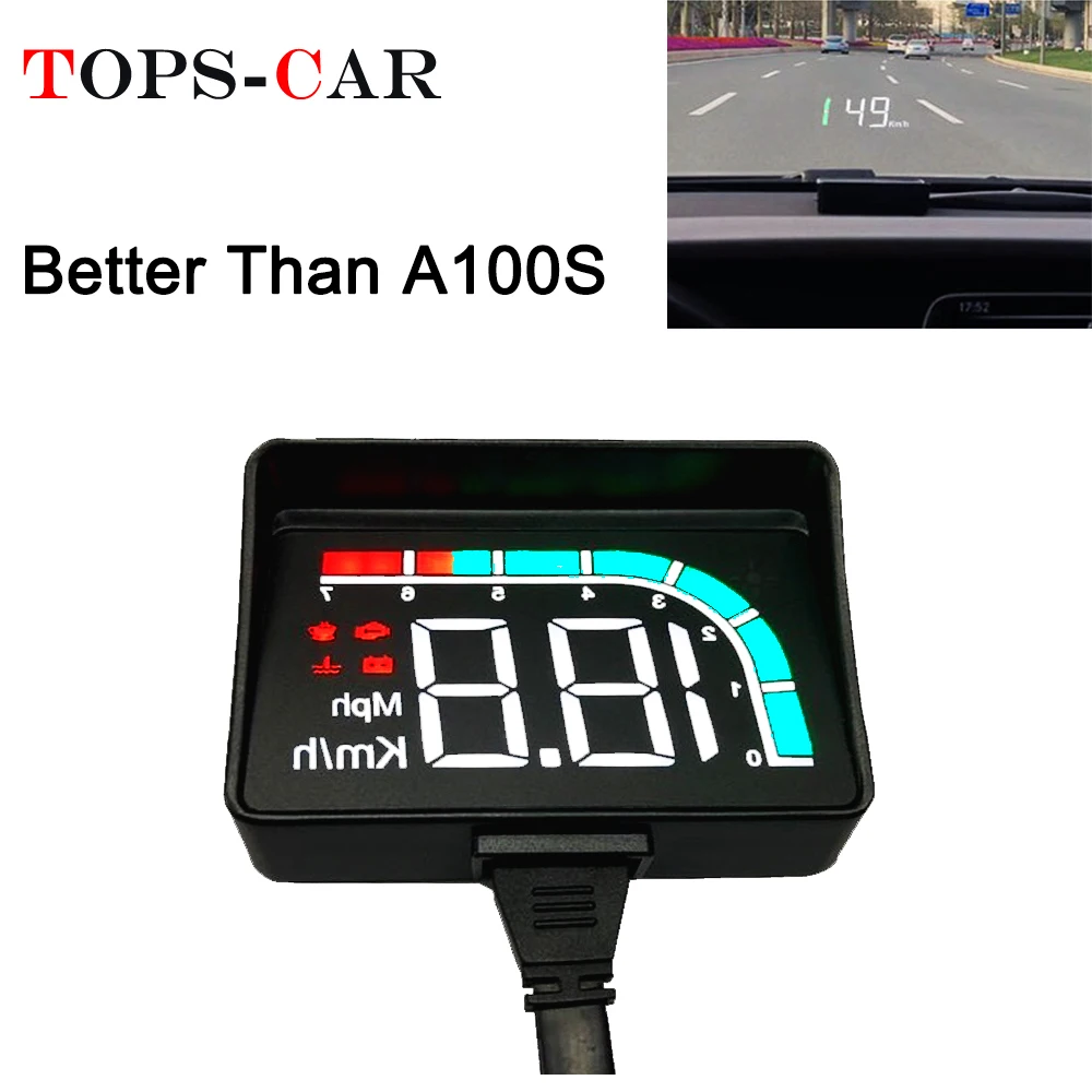 

GEYIREN Newest HUD C200 A100S Car Head Up Display Overspeed Warning System Projector Windshield Voltage Alarm